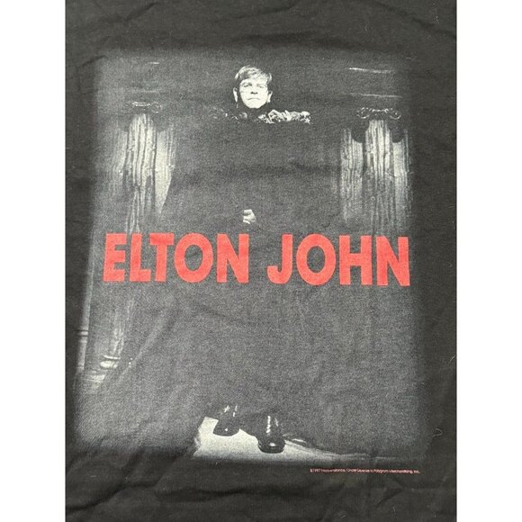 NEVER WORN VTG 1997 Elton John Concert T-Shirt XL PolyGram Merchandising Black - Picture 2 of 6